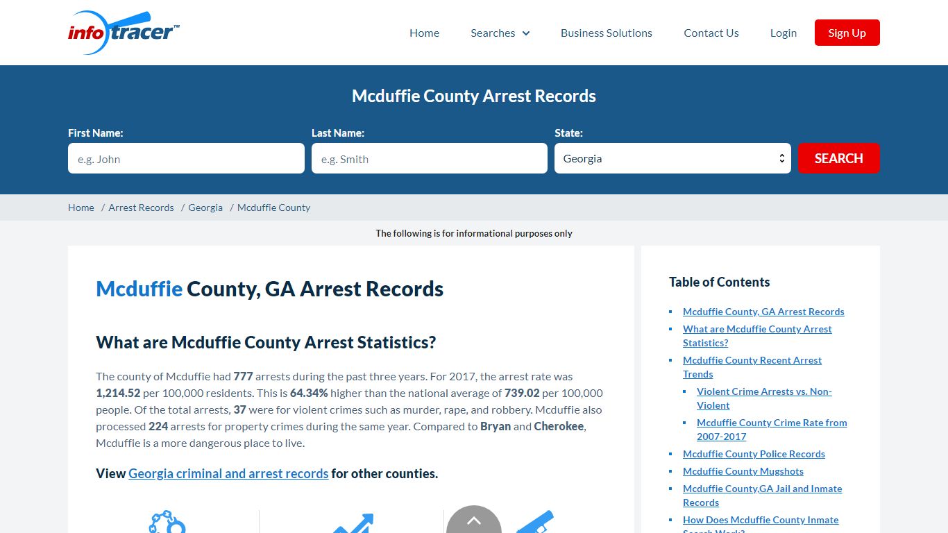 Mcduffie County, GA Arrests, Mugshots & Jail Records - InfoTracer